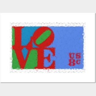 Low Poly Love (Robert Indiana) Stamp Posters and Art